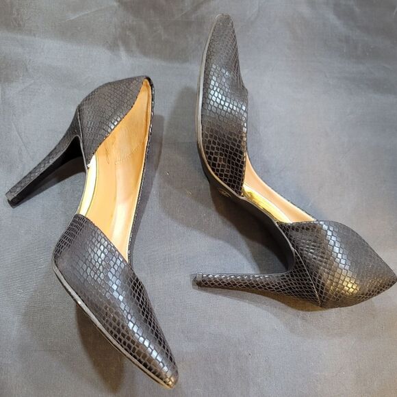 MOSSIMO FAUX SNAKESKIN POINTED TOE D'ORSAY SLIP-ON PUMP - Picture 13 of 15